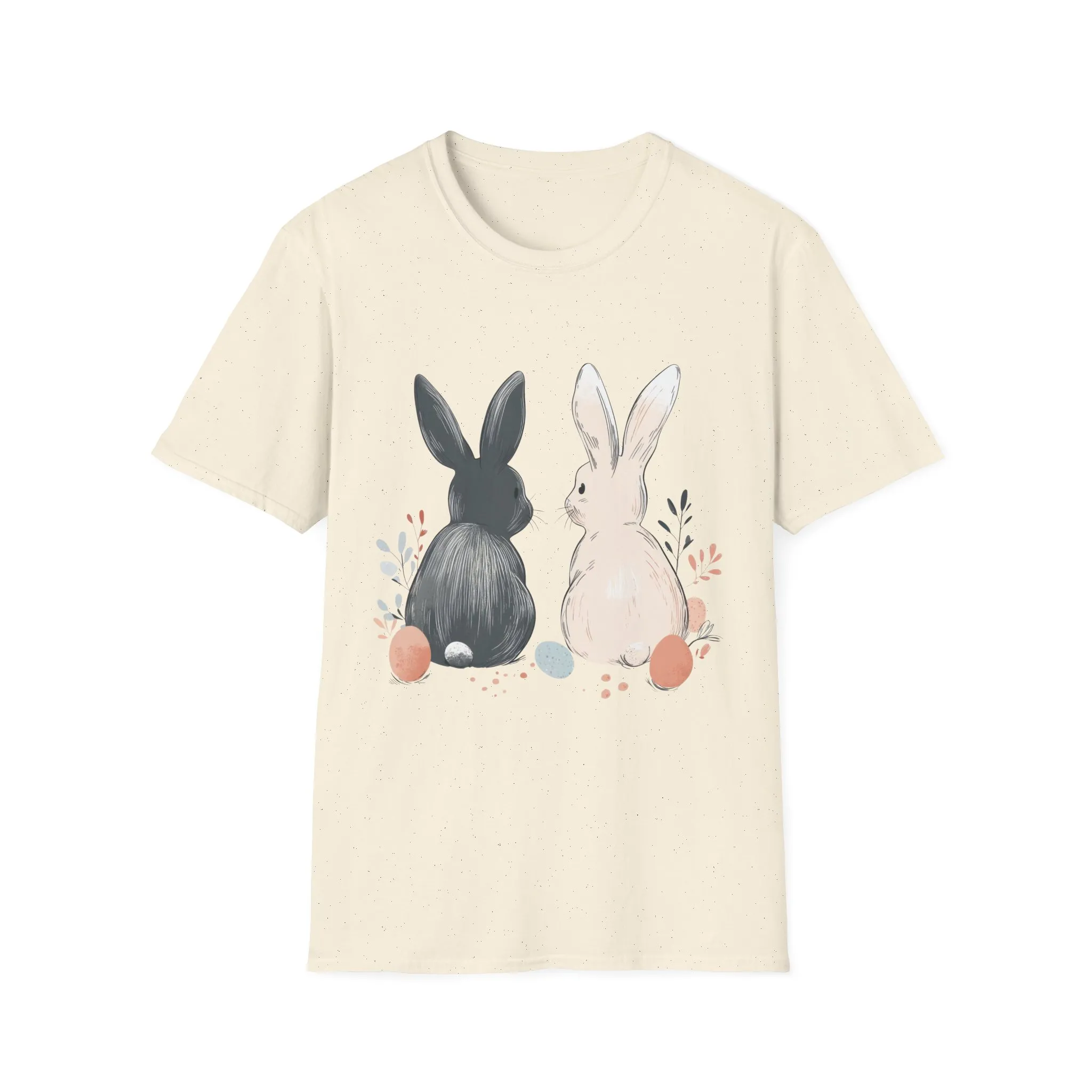Cute Bunny Love Unisex Softstyle T-Shirt for Easter Celebrations - Image 16