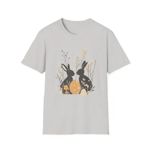 Easter Bunny Floral T-Shirt | Unisex Spring Apparel - Image 7