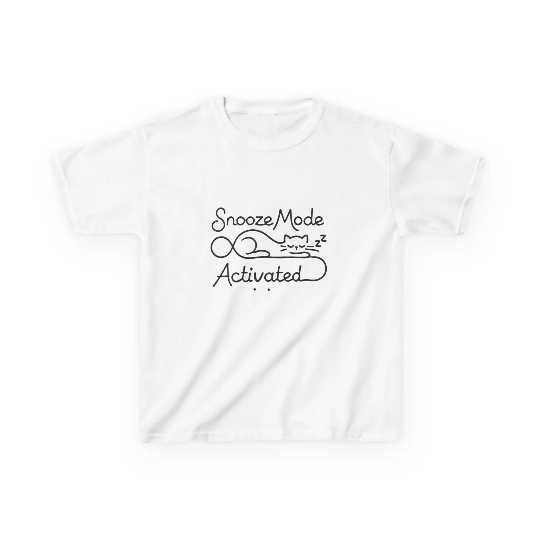 Kids 'Snooze Mode Activated' Heavy Cotton Tee - Fun Sleepy T-Shirt for Boys and Girls - Image 5