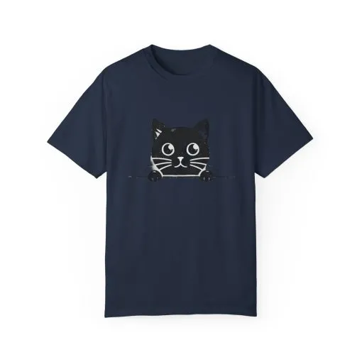 Cute Cat Design Unisex Garment-Dyed T-Shirt - Perfect for Animal Lovers - Image 18