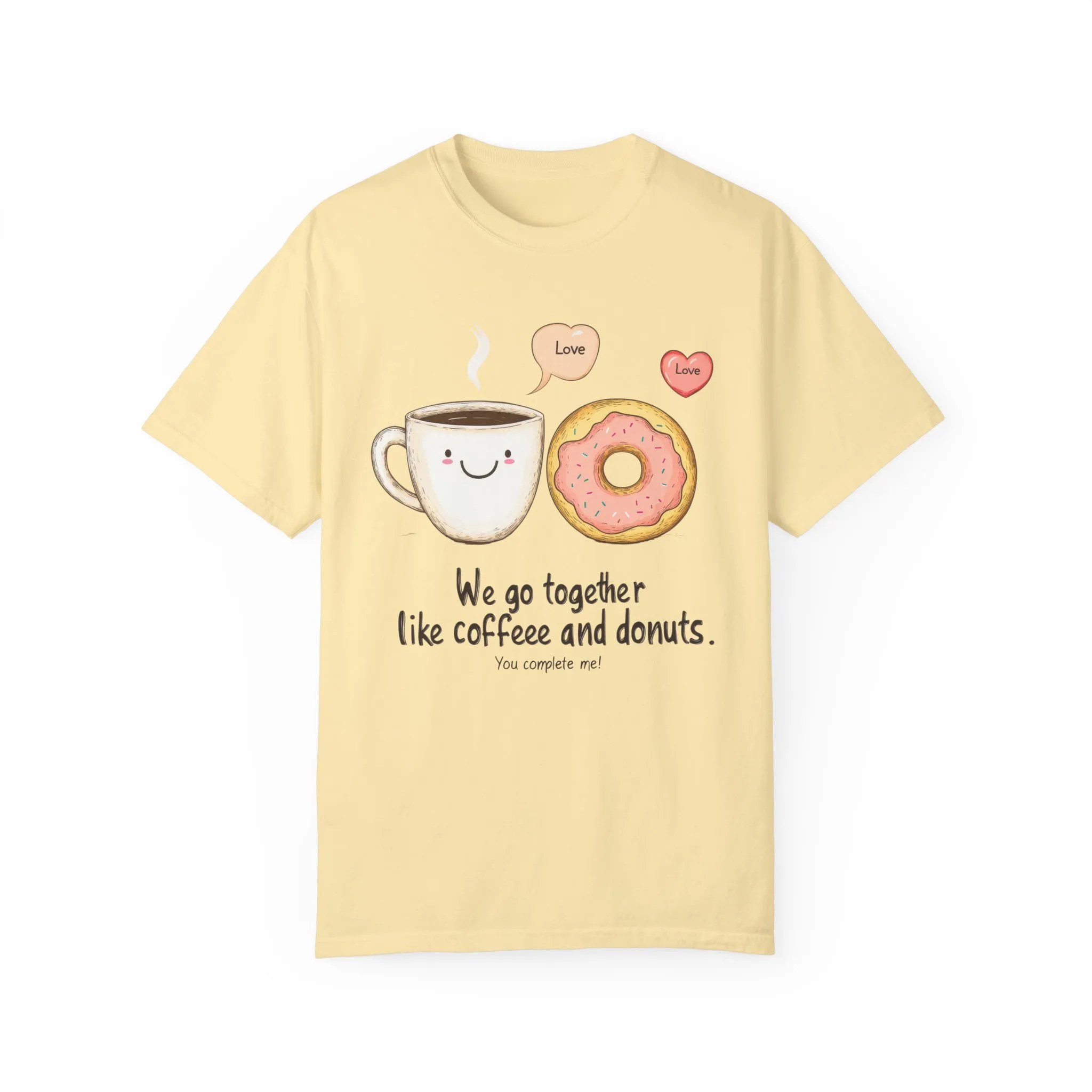Coffee and Donuts Love Unisex T-Shirt | Cute Foodie Gift | Perfect for Valentine's Day & Everyday Wear - Image 13