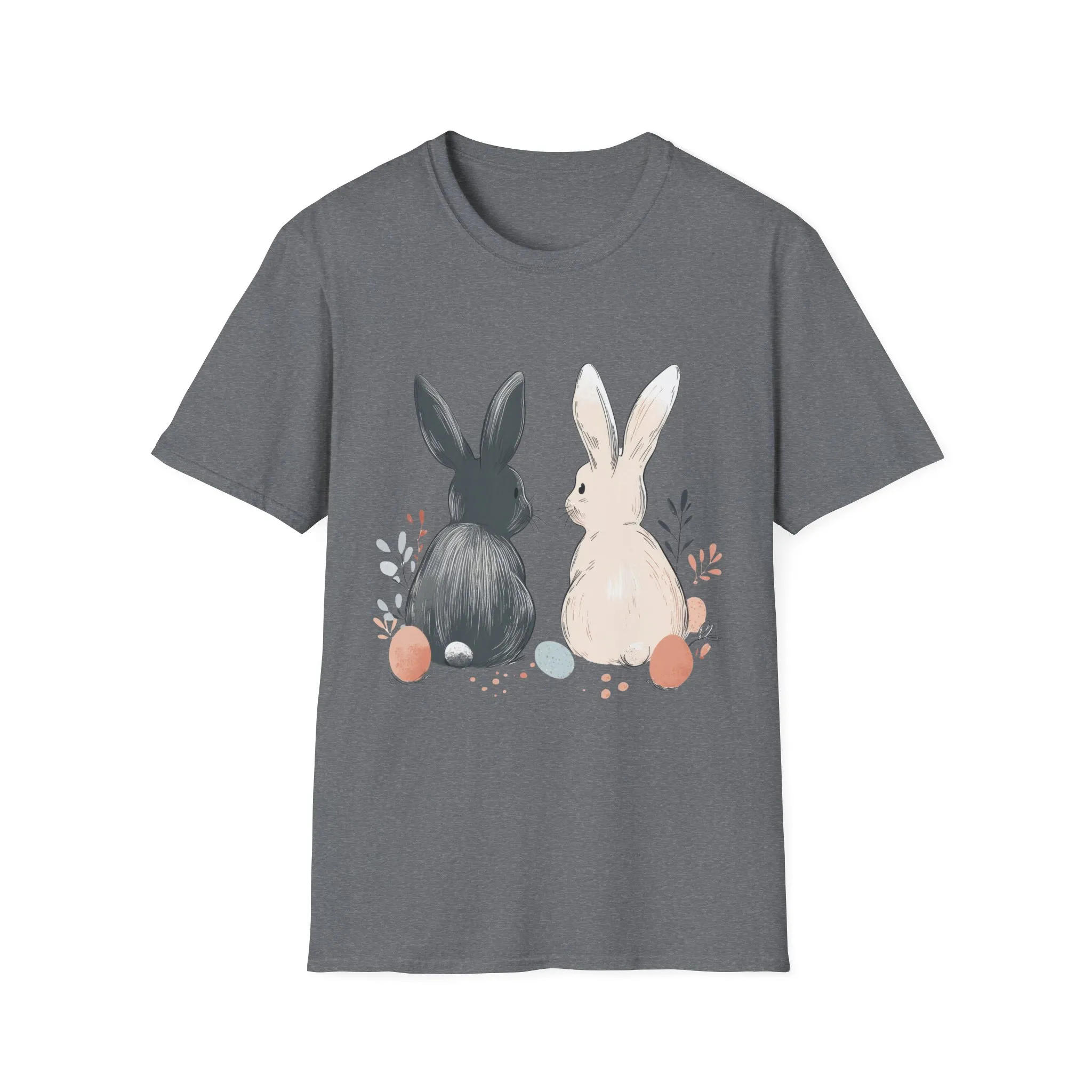 Cute Bunny Love Unisex Softstyle T-Shirt for Easter Celebrations - Image 21