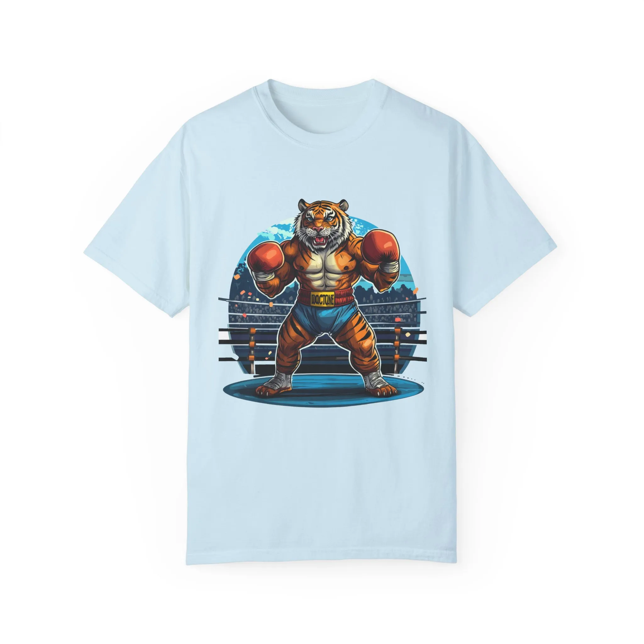 Boxing Tiger Unisex Garment-Dyed T-shirt | Sporty, Bold Graphic Tee for Animal Lovers