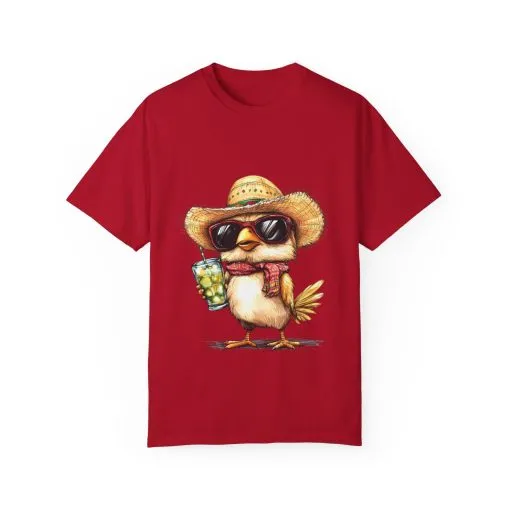 Funny Beach Bird T-Shirt - Unisex Garment-Dyed Summertime Tee - Image 37