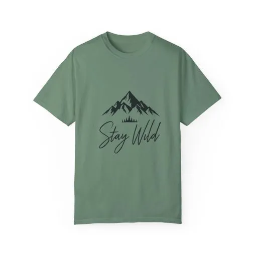 Stay Wild Unisex Garment-Dyed T-Shirt - Adventure & Nature Inspired - Image 29