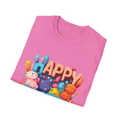 Happy Easter Unisex Softstyle T-Shirt - Fun Spring Bunny Design - Image 73