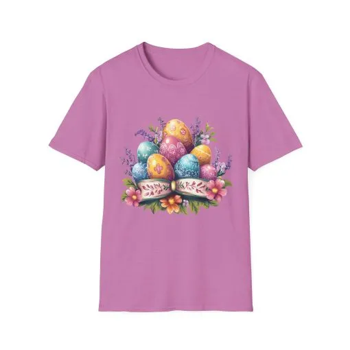 Easter Floral Eggs Unisex Softstyle T-Shirt