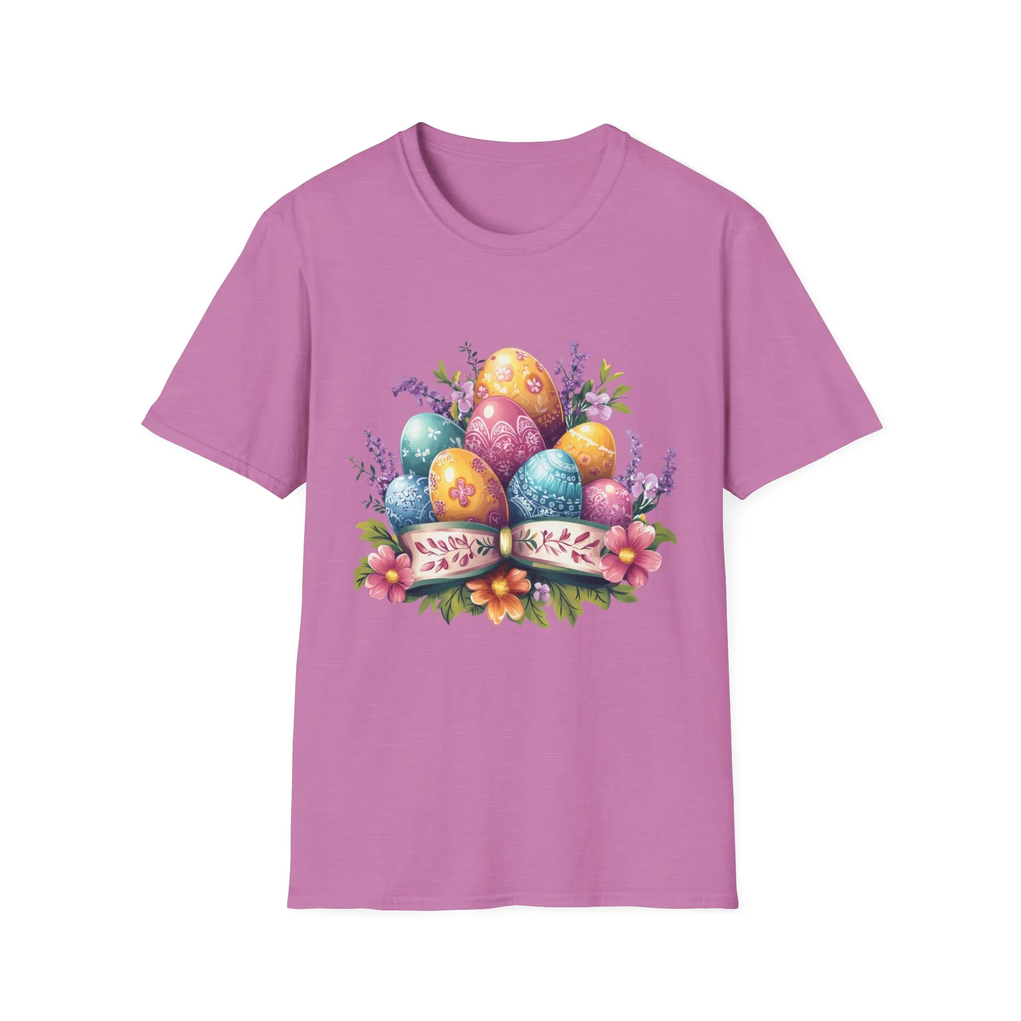 Easter Floral Eggs Unisex Softstyle T-Shirt