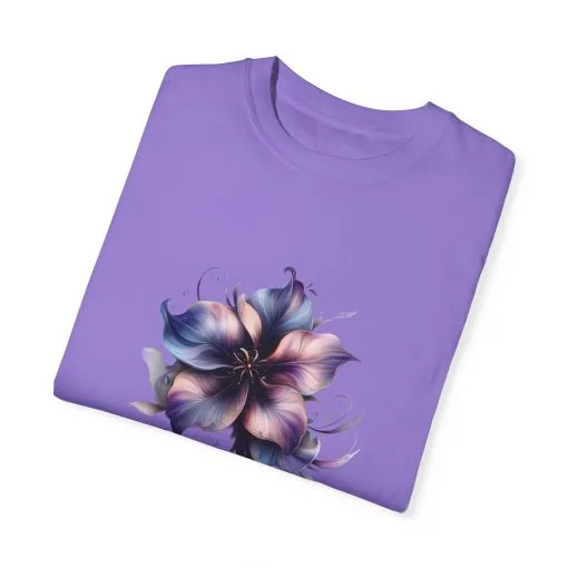 Floral Unisex Garment-Dyed T-Shirt - Vibrant Flower Design for Nature Lovers - Image 10