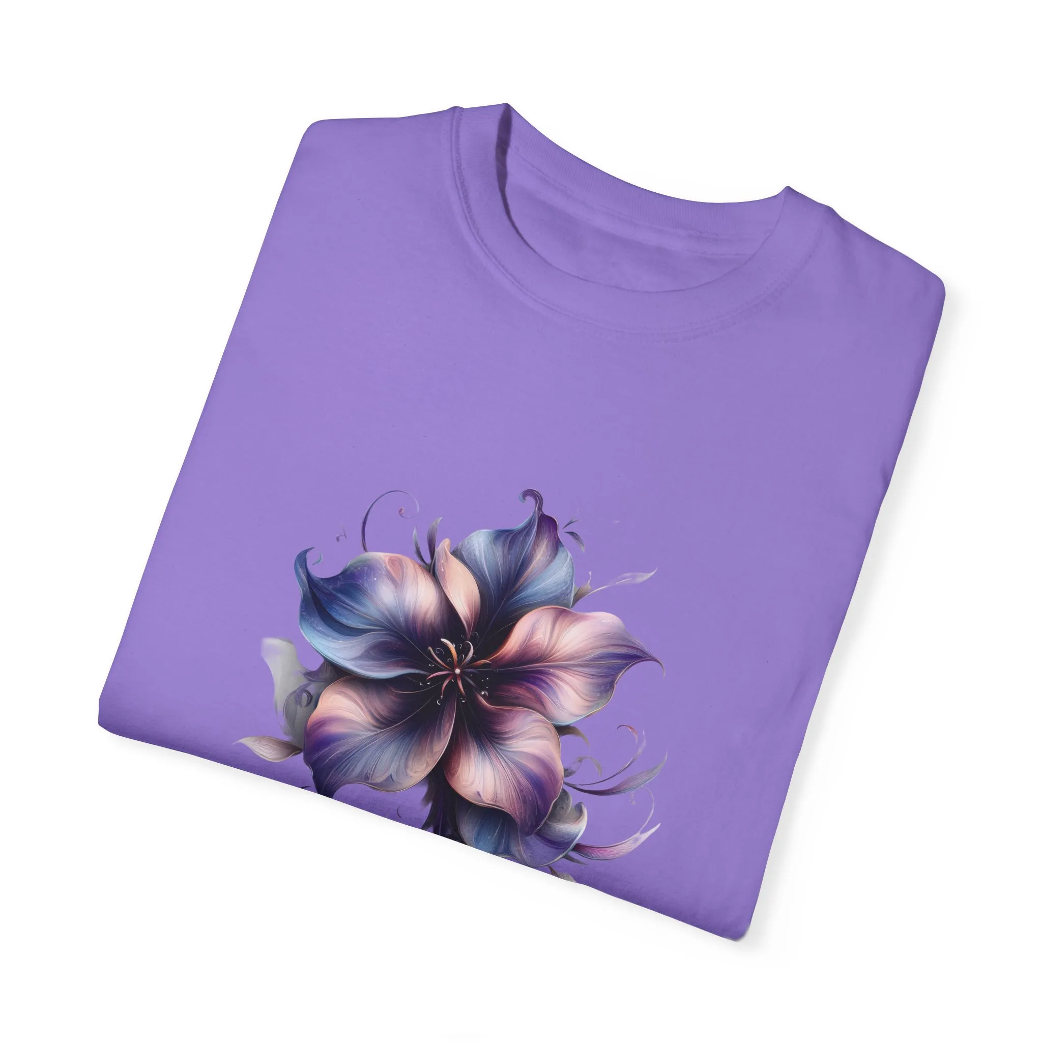 Floral Unisex Garment-Dyed T-Shirt - Vibrant Flower Design for Nature Lovers - Image 10