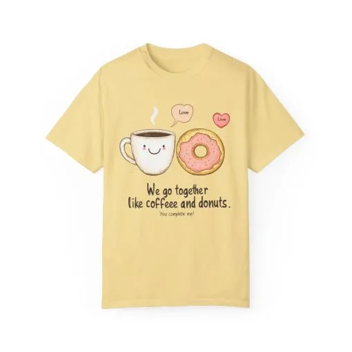 Coffee and Donuts Love Unisex T-Shirt | Cute Foodie Gift | Perfect for Valentine's Day & Everyday Wear - Image 17