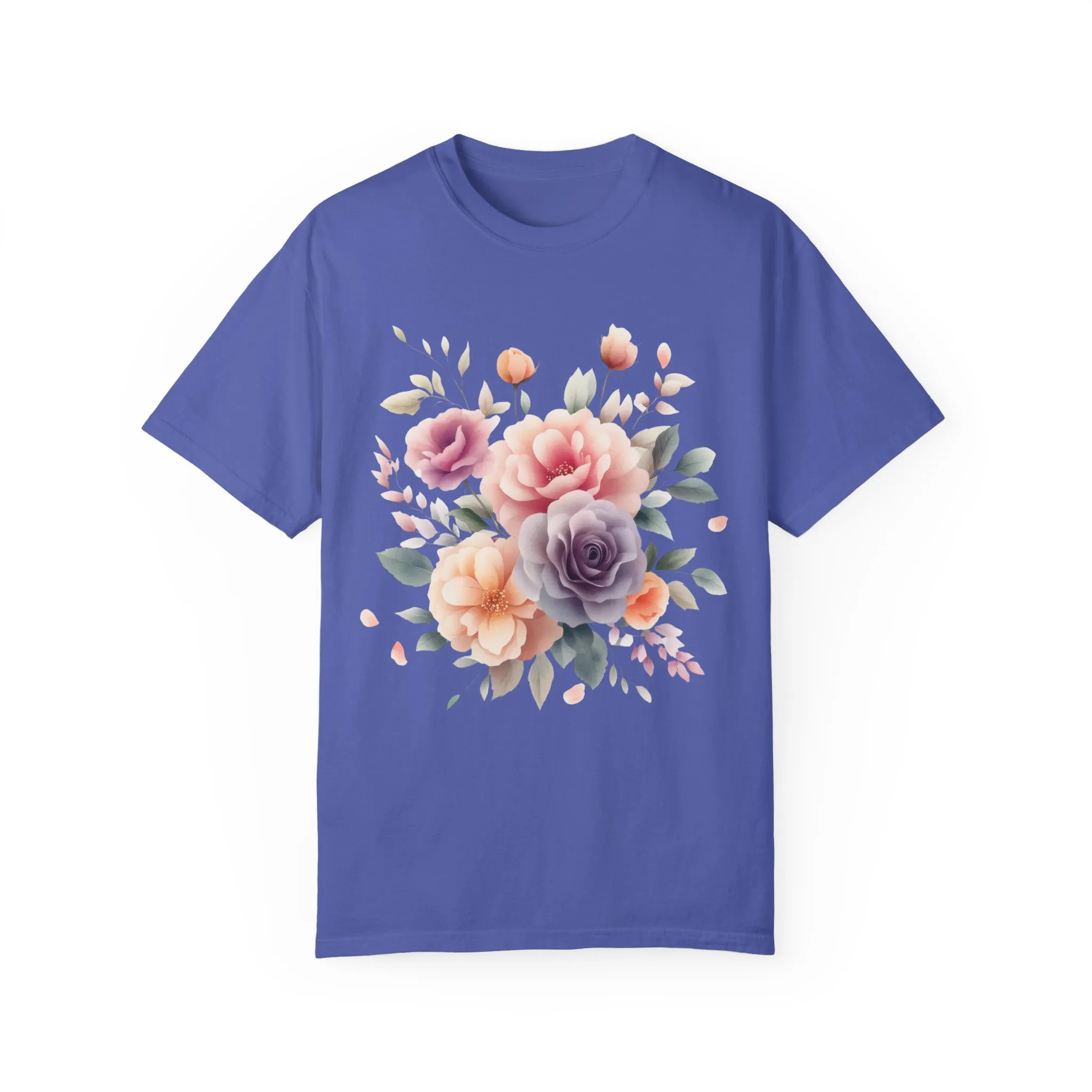 Floral Garden Unisex Garment-Dyed T-Shirt | Soft and Stylish Tee for Spring and Summer Occasions - Image 25