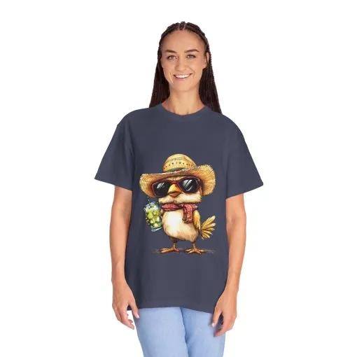 Funny Beach Bird T-Shirt - Unisex Garment-Dyed Summertime Tee - Image 4