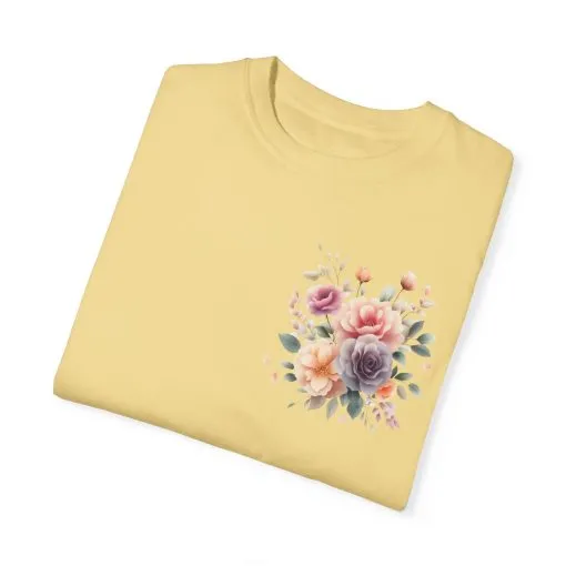 Floral Unisex Garment-Dyed T-shirt - Soft Summer Vibes - Image 18