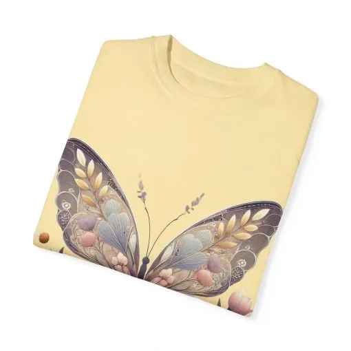 Butterfly Wings Unisex Garment-Dyed T-Shirt - Nature-Inspired Design - Image 14