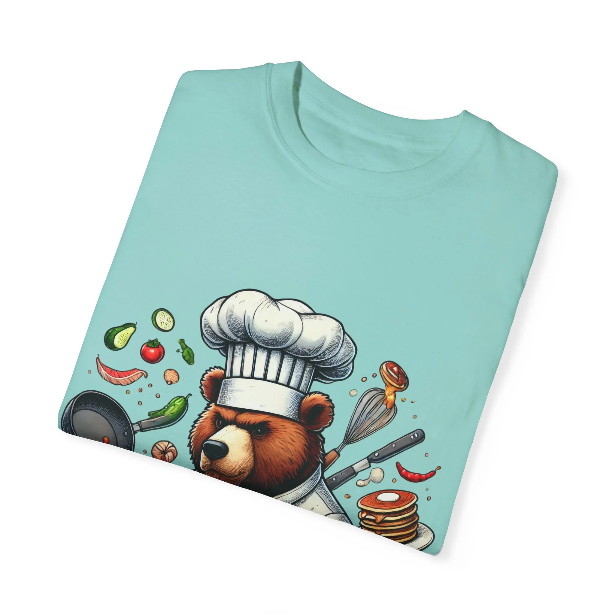 Chef Bear Unisex Garment-Dyed T-Shirt - Perfect for Cooking Lovers and Foodies - Image 26