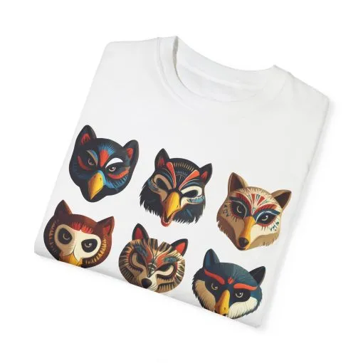 Wild Animal Masks Unisex Garment-Dyed T-Shirt - Image 6