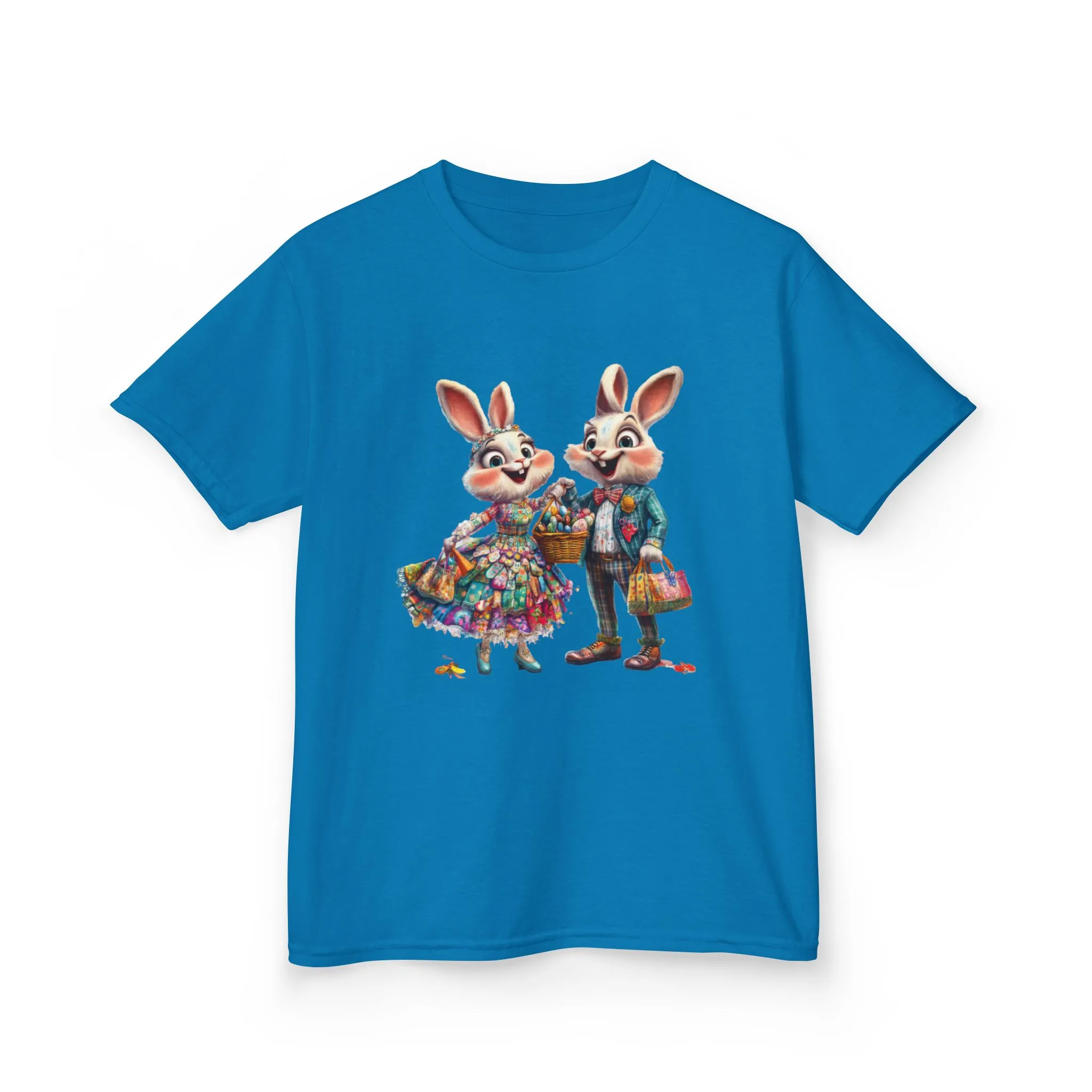 Adorable Bunny Couple Kids Tee - Perfect for Easter Celebrations - Image 20