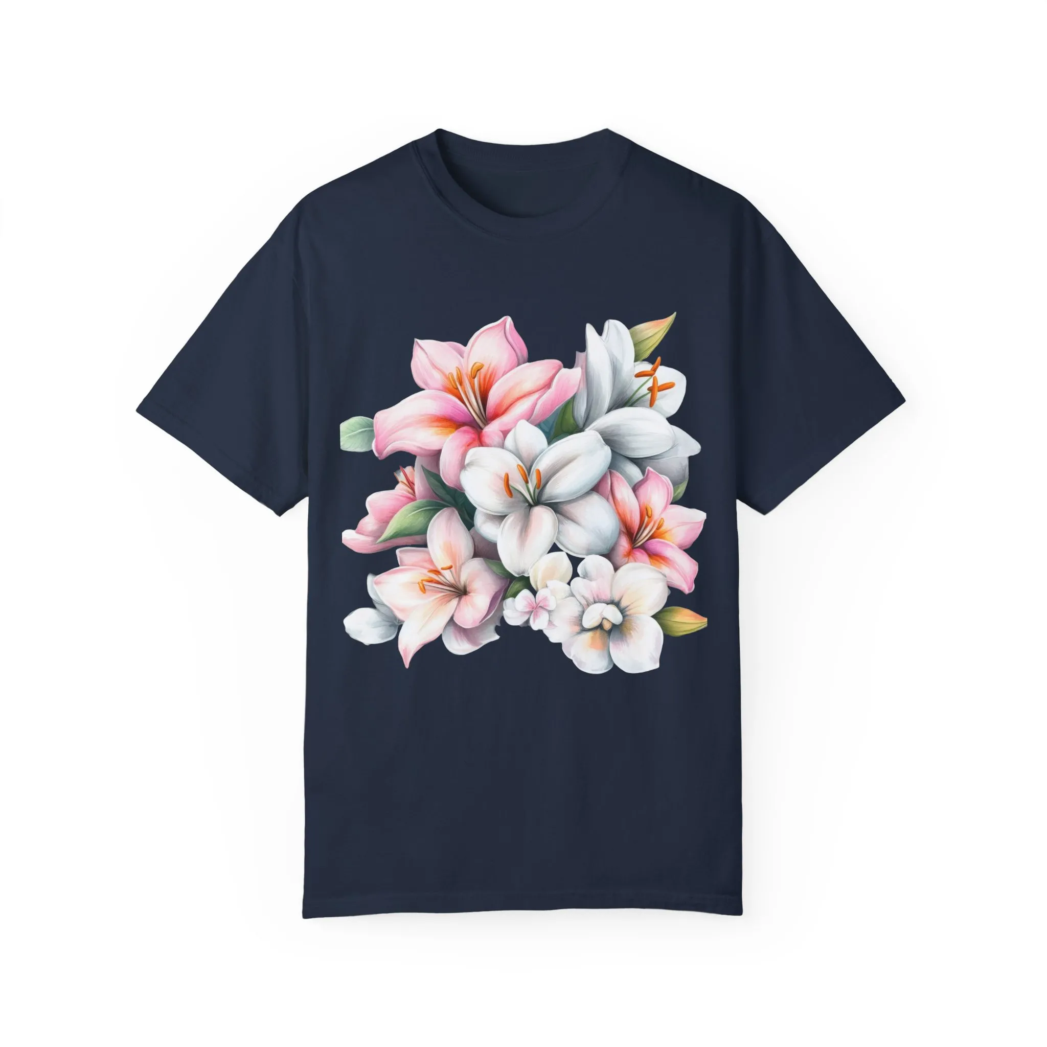 Floral Elegance Unisex Garment-Dyed T-Shirt - Perfect for Spring Celebrations - Image 41
