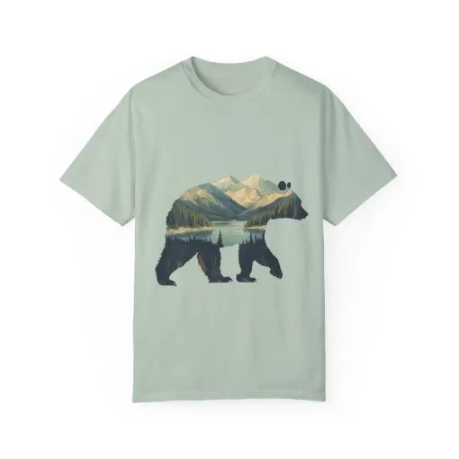 Nature-Inspired Bear Graphic Unisex T-Shirt - Image 13