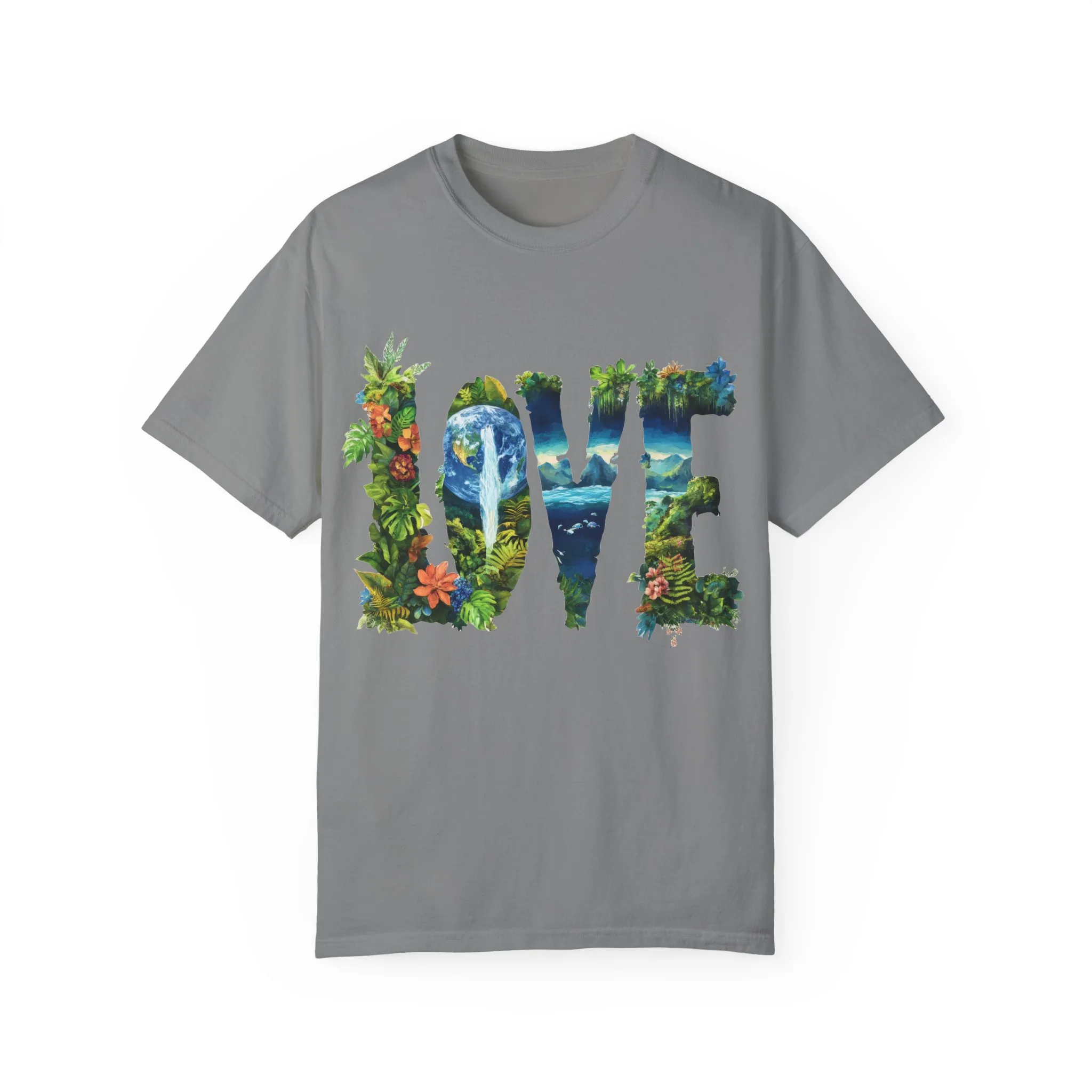 Garment-Dyed Love T-Shirt | Nature-Inspired Unisex Tee - Image 25