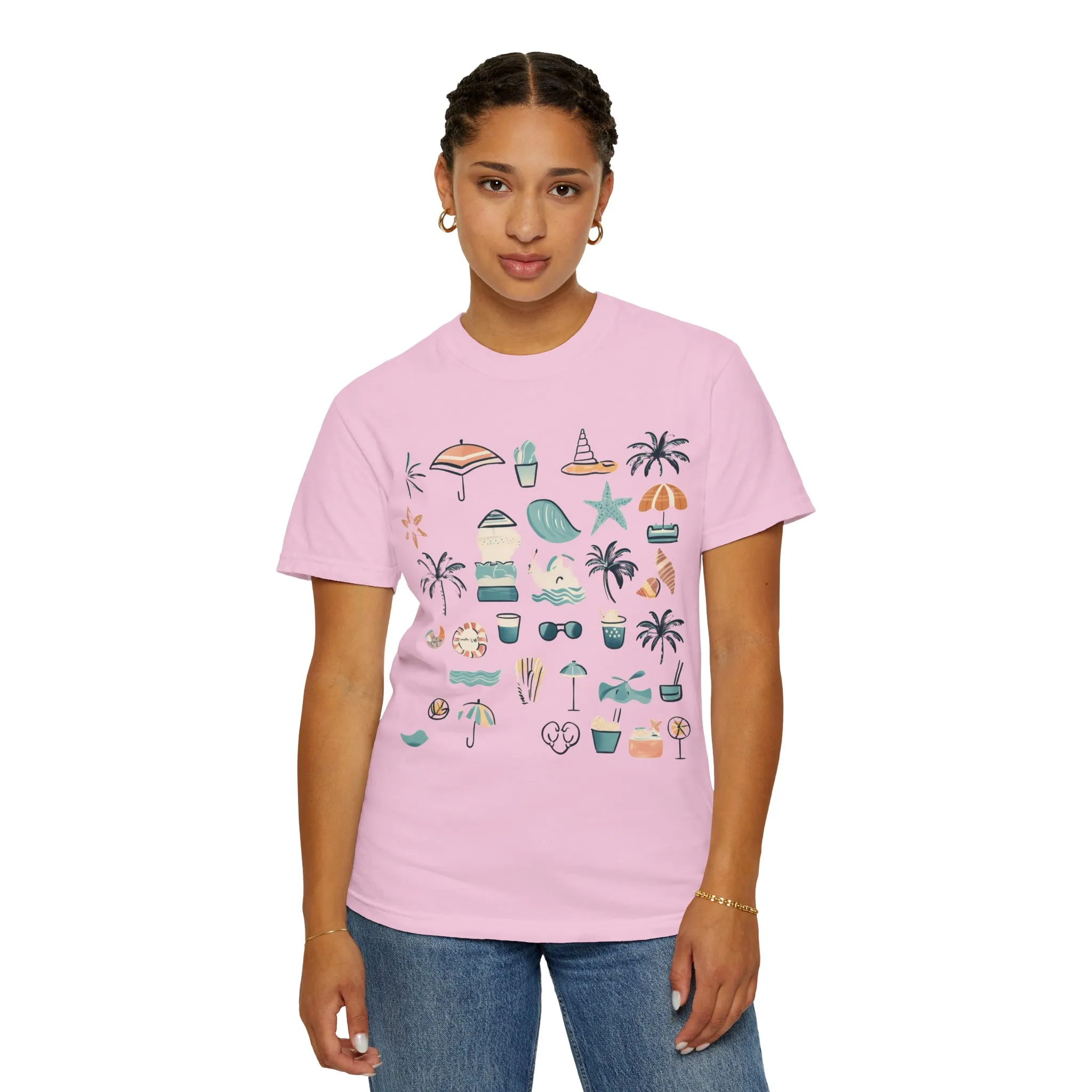 Beach Vibes Unisex Garment-Dyed T-Shirt | Summer Fun Graphic Tee