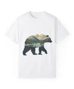 Nature-Inspired Bear Graphic Unisex T-Shirt