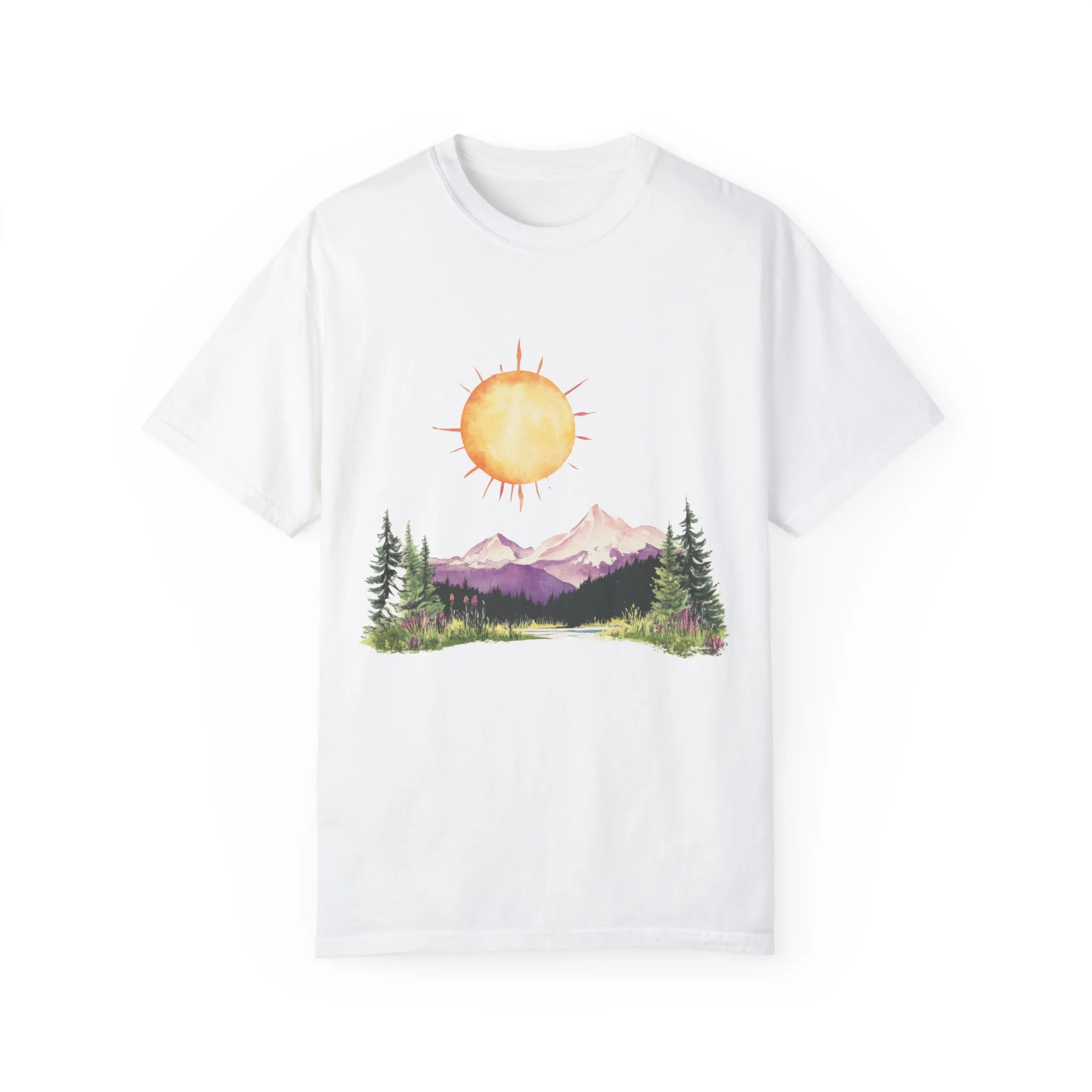 Sunrise Mountain Unisex T-shirt - Nature Lovers Tee - Image 2