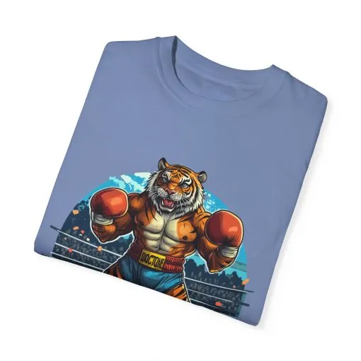 Boxing Tiger Unisex Garment-Dyed T-shirt | Sporty, Bold Graphic Tee for Animal Lovers - Image 22