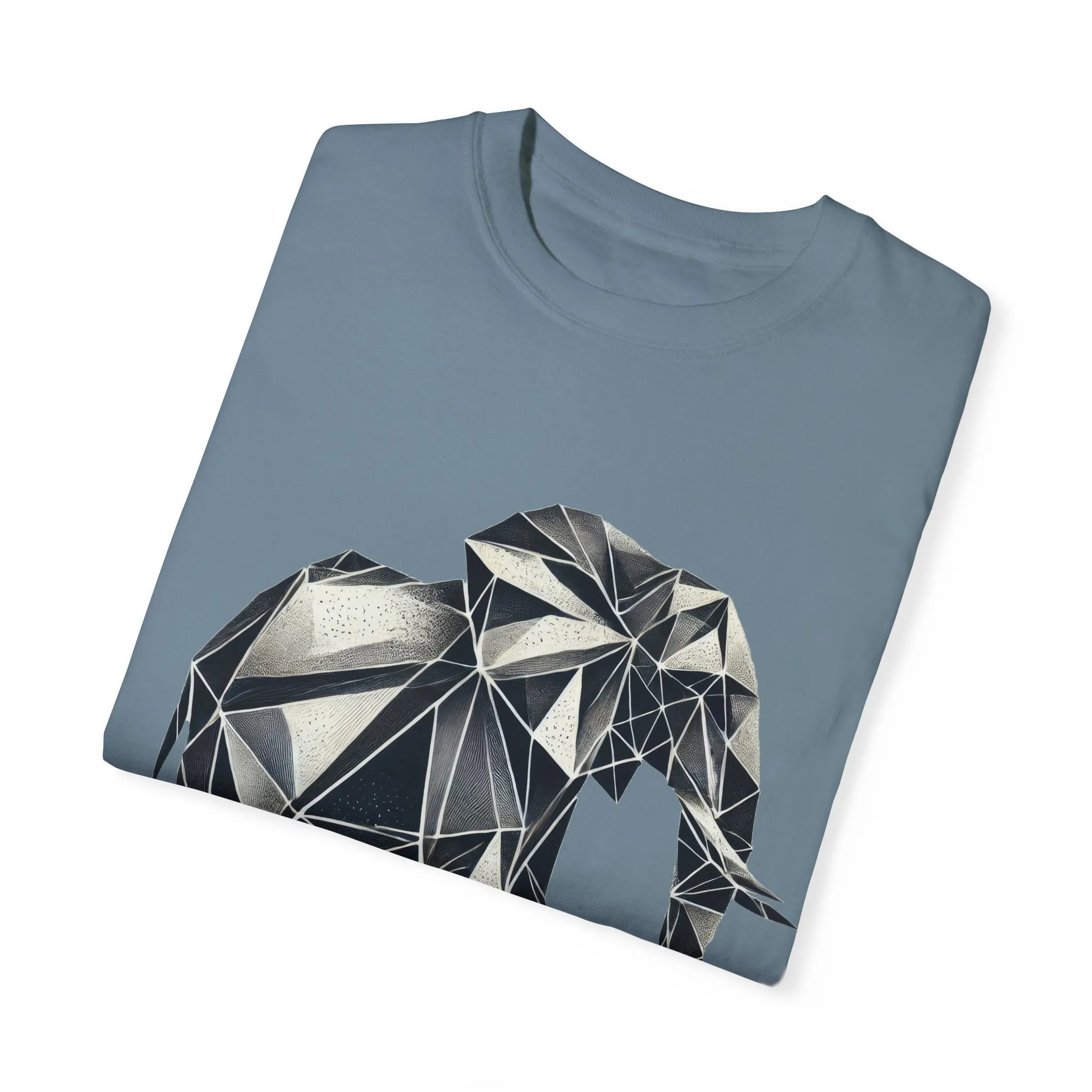 Geometric Elephant Unisex Garment-Dyed T-Shirt - Image 18