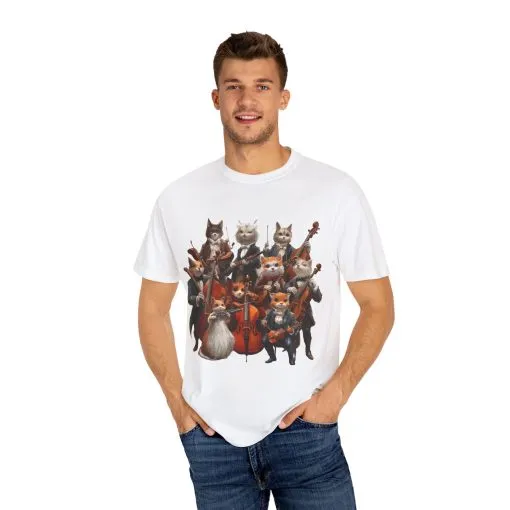 Whimsical Cat Orchestra Unisex T-Shirt - Perfect Gift for Animal Lovers - Image 7