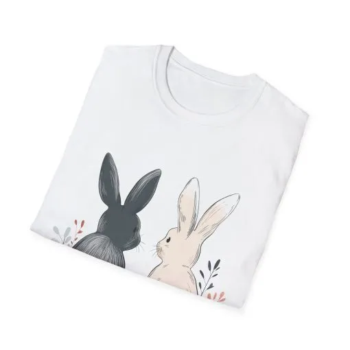 Cute Bunny Love Unisex Softstyle T-Shirt for Easter Celebrations - Image 3