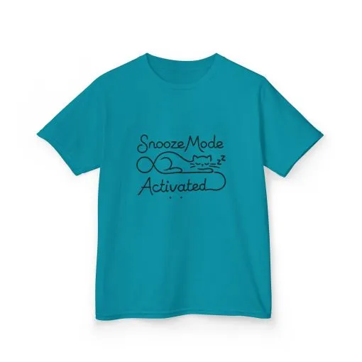 Kids 'Snooze Mode Activated' Heavy Cotton Tee - Fun Sleepy T-Shirt for Boys and Girls - Image 22