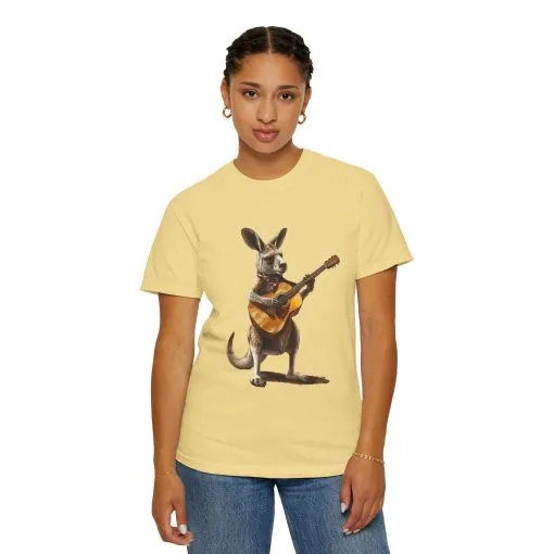 Funny Kangaroo Playing Guitar Unisex T-shirt - Image 32