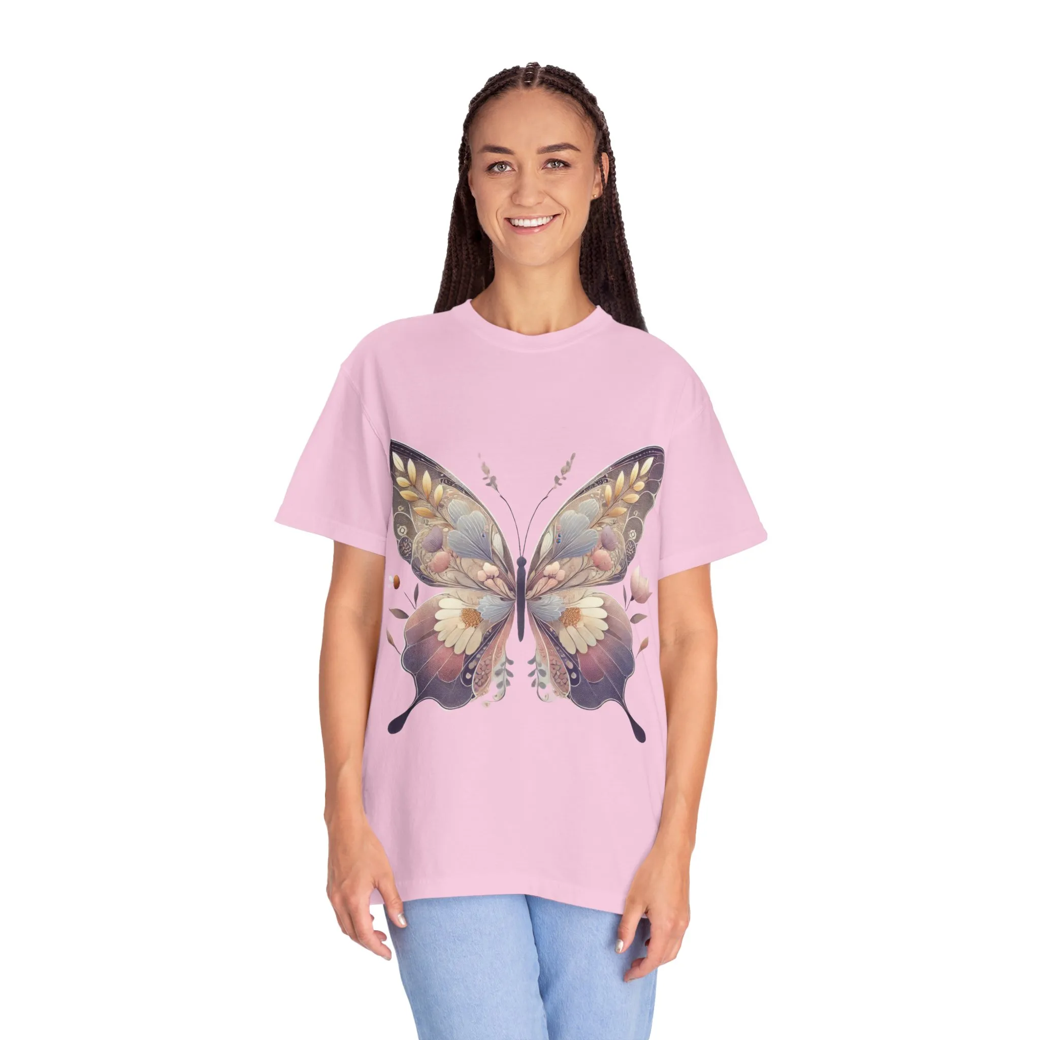 Butterfly Wings Unisex Garment-Dyed T-Shirt - Nature-Inspired Design - Image 31