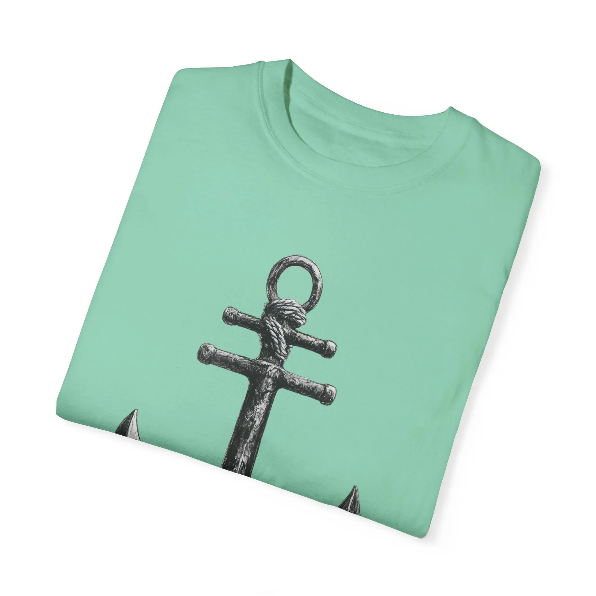 Nautical Anchor Unisex Garment-Dyed T-shirt | Casual Marine Style Wear - Image 14