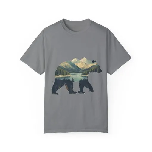 Nature-Inspired Bear Graphic Unisex T-Shirt - Image 10