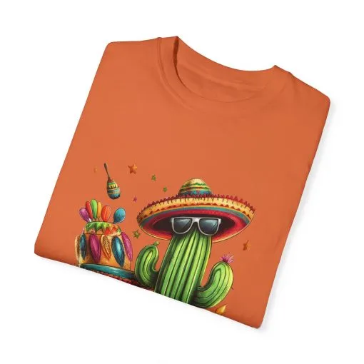 Vibrant Cactus Fiesta T-Shirt - Unisex Garment-Dyed Tee for Summer Celebrations - Image 18