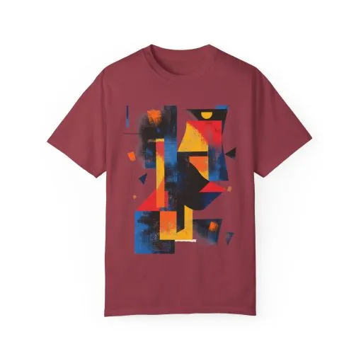 Colorful Abstract Art T-Shirt | Unisex Garment-Dyed Tee - Image 53