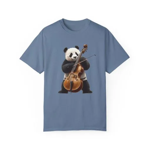Cute Panda Playing Cello Unisex T-Shirt - Funny Animal Graphic Tee - Image 29