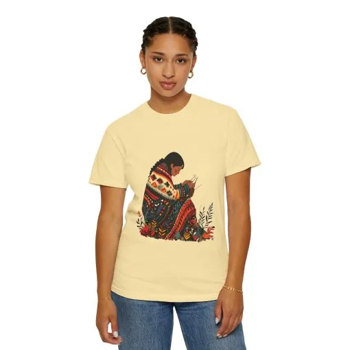 Cultural Heritage Unisex Garment-Dyed T-Shirt - Artisan Design