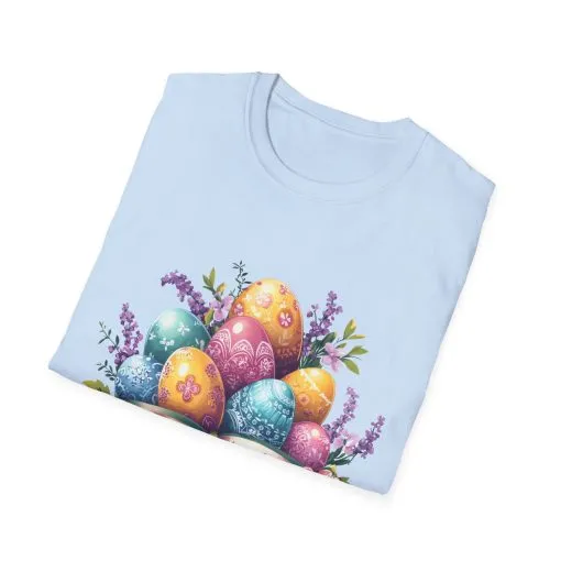 Easter Floral Eggs Unisex Softstyle T-Shirt - Image 34