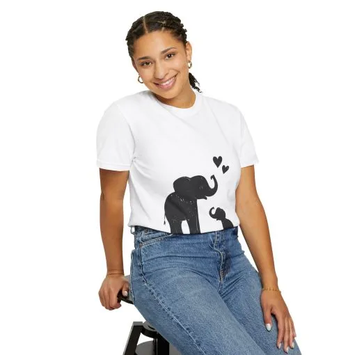Heartwarming Elephant Love Unisex T-Shirt - Image 8