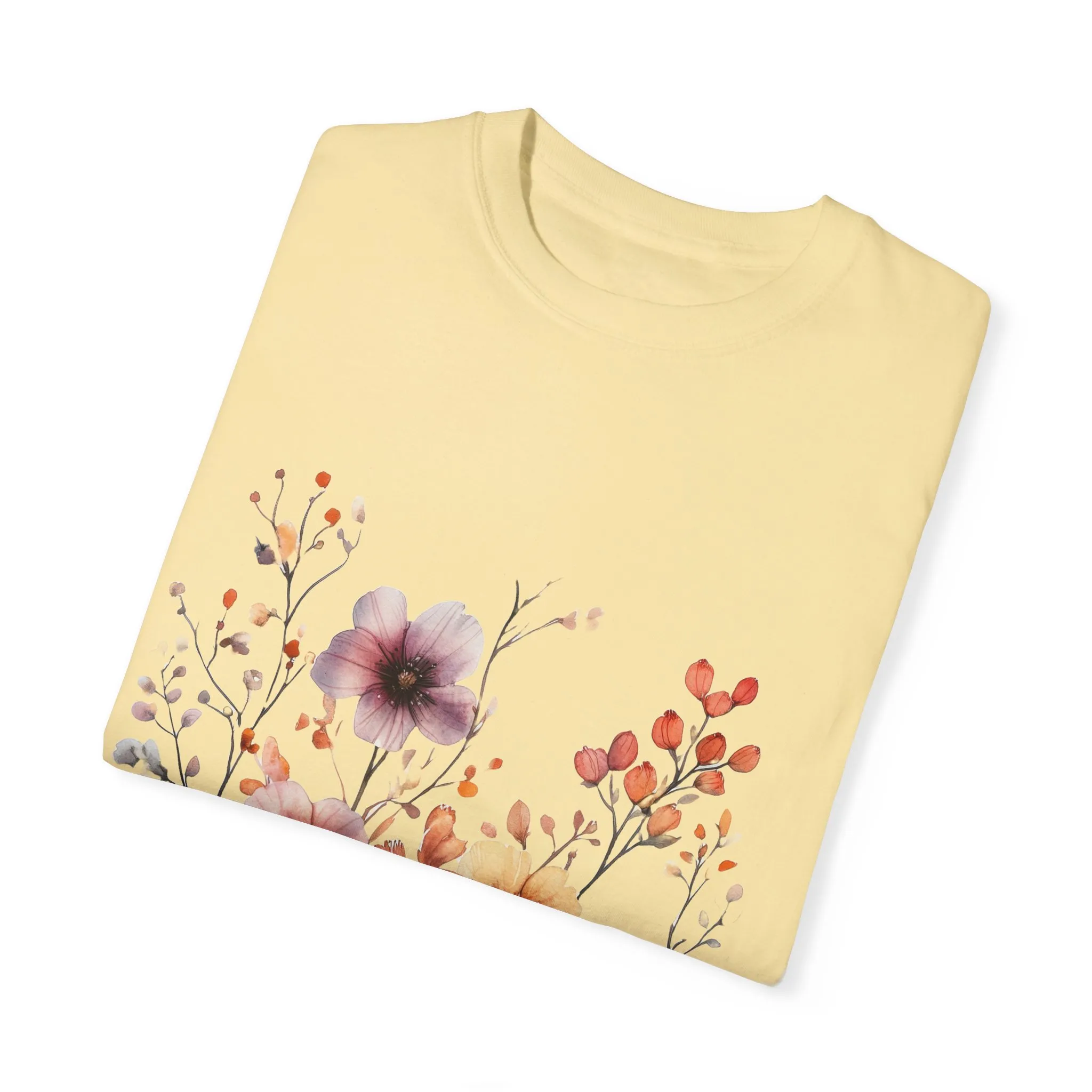 Floral Garden Unisex Garment-Dyed T-Shirt - Perfect for Spring and Casual Wear - Image 14