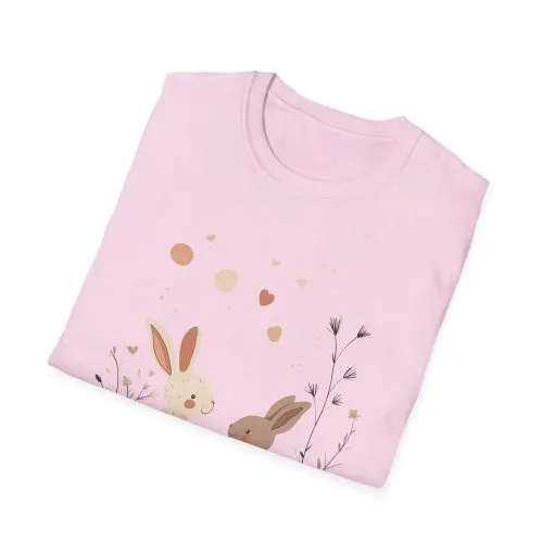 Spring Bunny Love Unisex Softstyle T-Shirt - Cute Floral Design for Easter Celebrations - Image 26