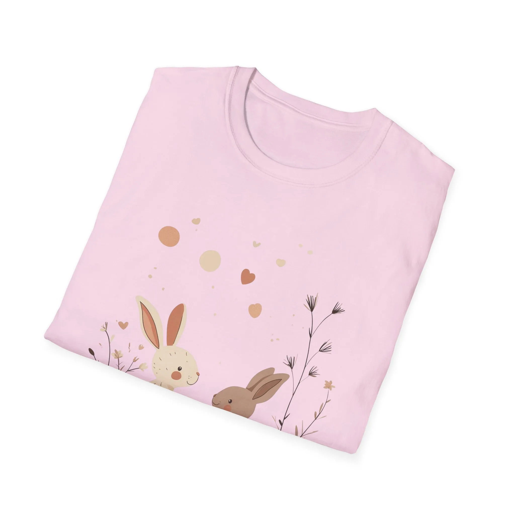 Spring Bunny Love Unisex Softstyle T-Shirt - Cute Floral Design for Easter Celebrations - Image 26