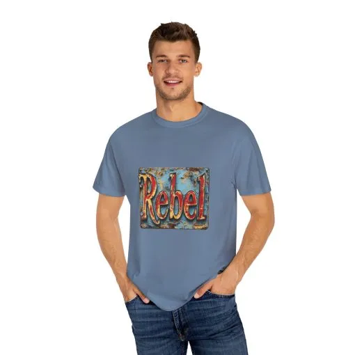 Rebel Unisex Garment-Dyed T-Shirt - Vintage Style Graphic Tee - Image 27