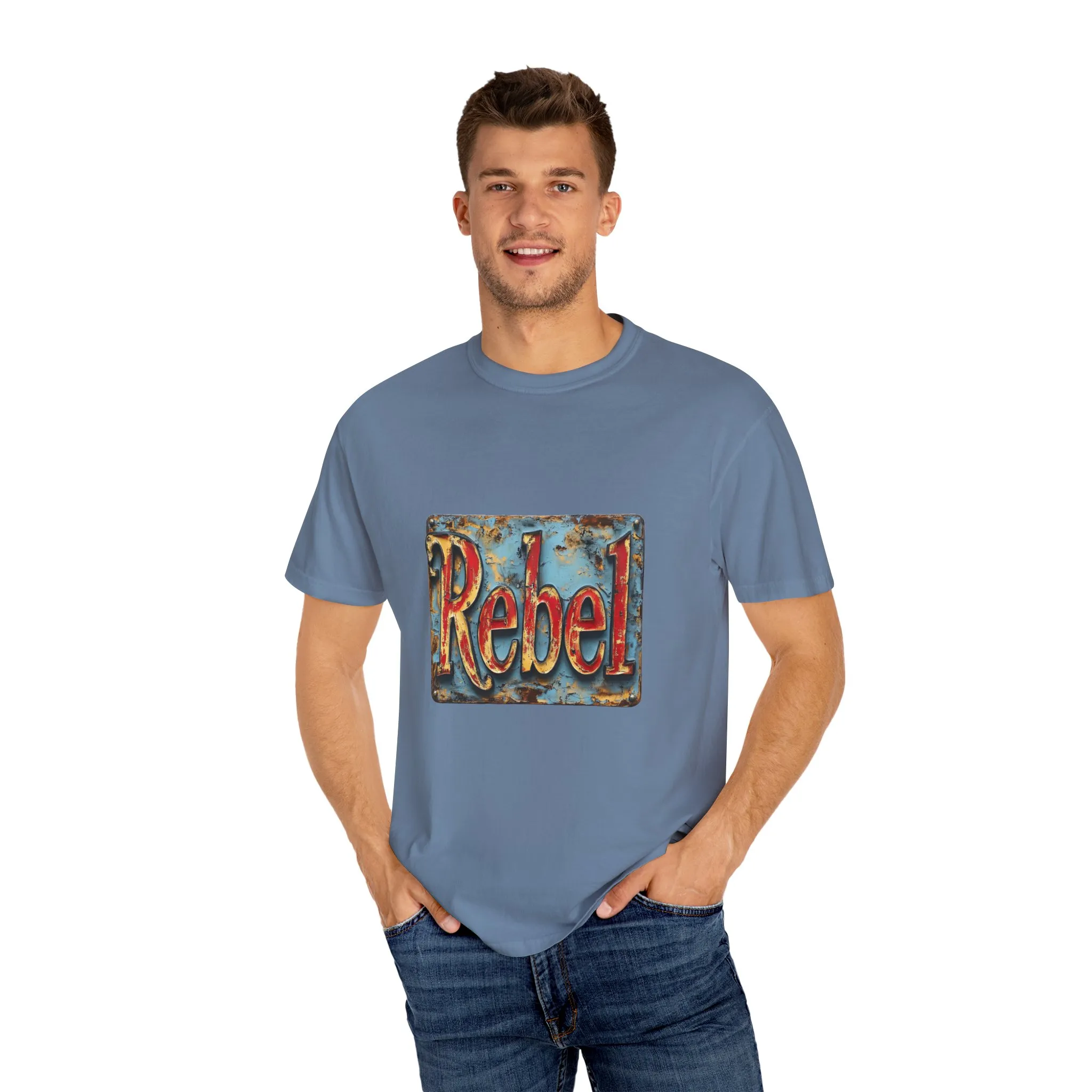 Rebel Unisex Garment-Dyed T-Shirt - Vintage Style Graphic Tee - Image 27