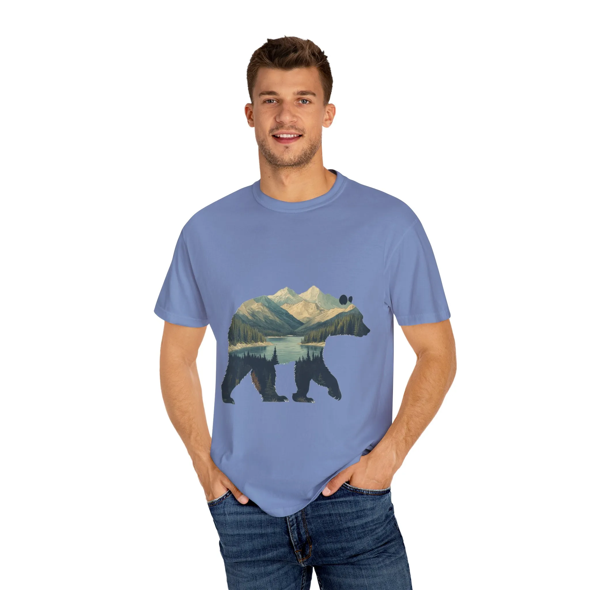 Nature-Inspired Bear Graphic Unisex T-Shirt - Image 21