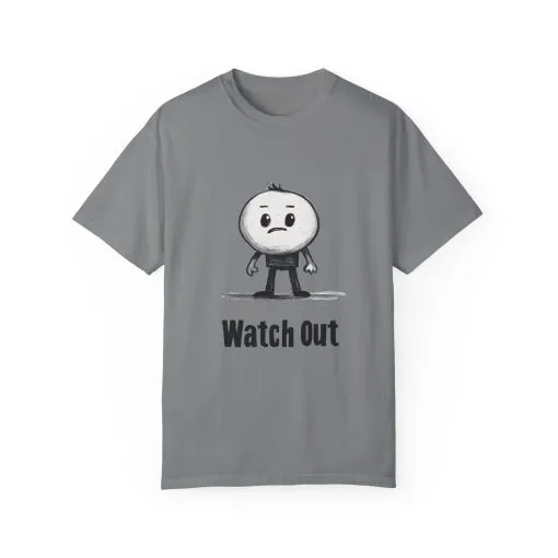 Watch Out Unisex Garment-Dyed T-Shirt - Fun & Trendy Graphic Tee - Image 5